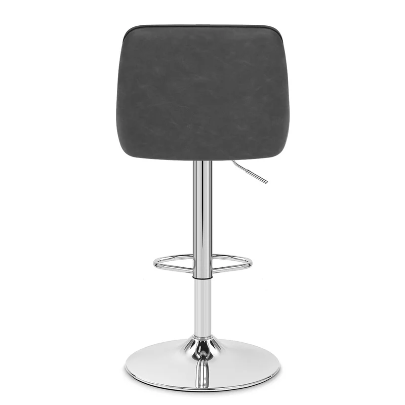 Tabouret Faux Cuir - Darwin Gris Foncé