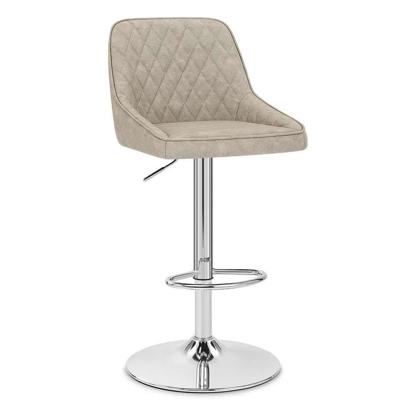 Tabouret Faux Cuir - Darwin Crème