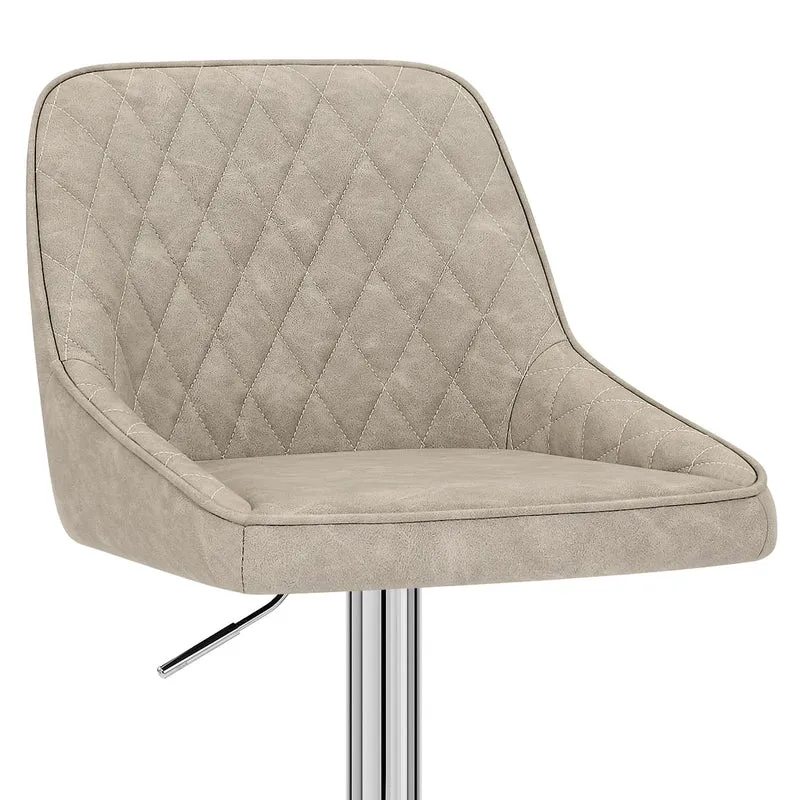 Tabouret Faux Cuir - Darwin Crème