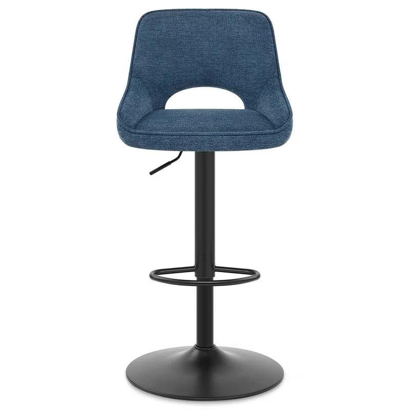Tabouret de Bar Tissu - Paris Bleu
