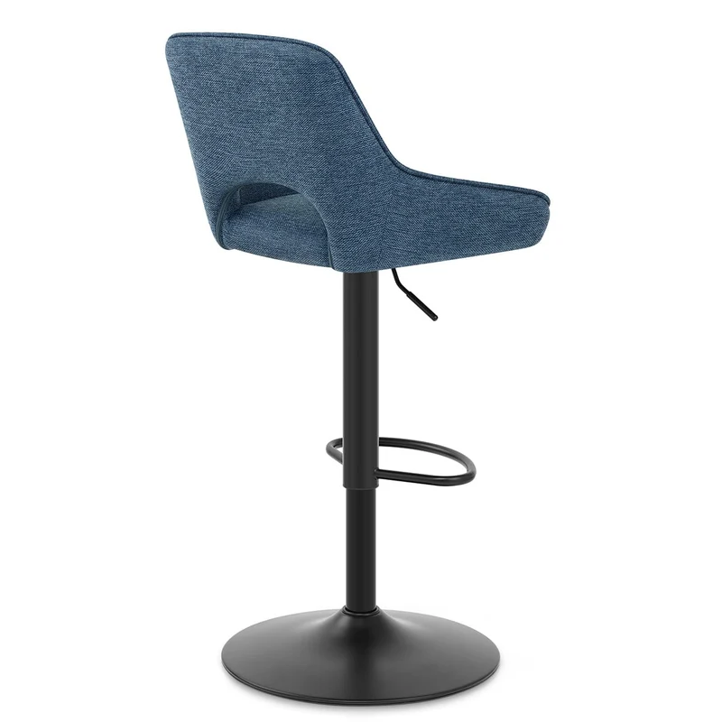 Tabouret de Bar Tissu - Paris Bleu