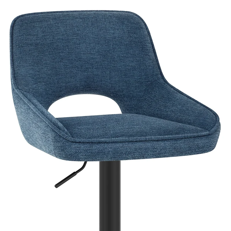 Tabouret de Bar Tissu - Paris Bleu