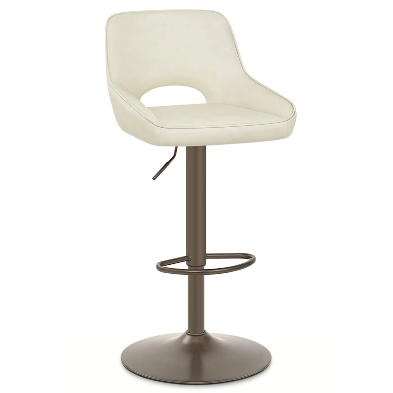 Tabouret de Bar Faux Cuir - Paris Crème