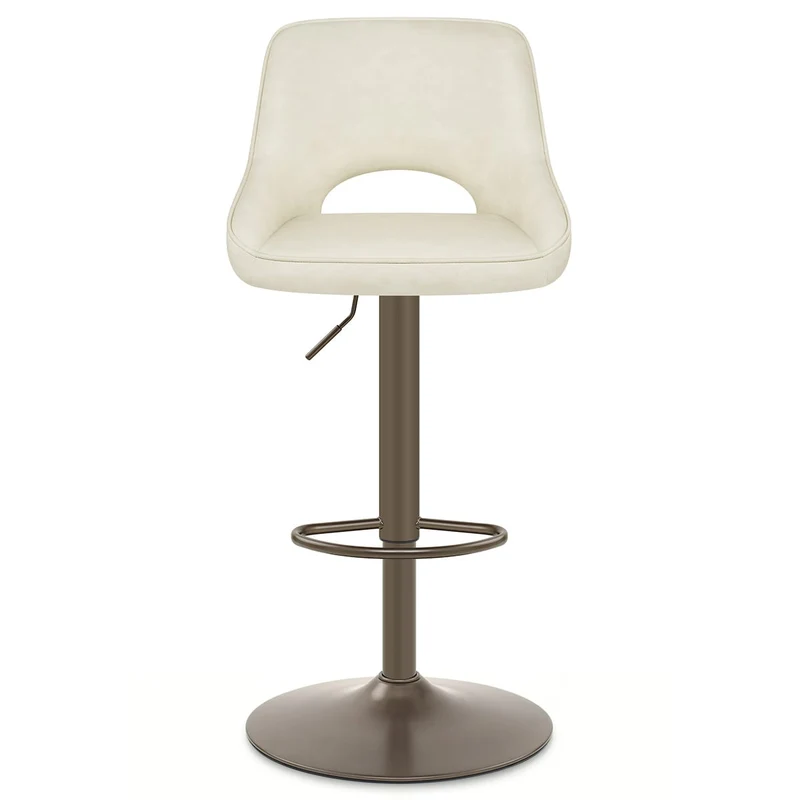 Tabouret de Bar Faux Cuir - Paris Crème