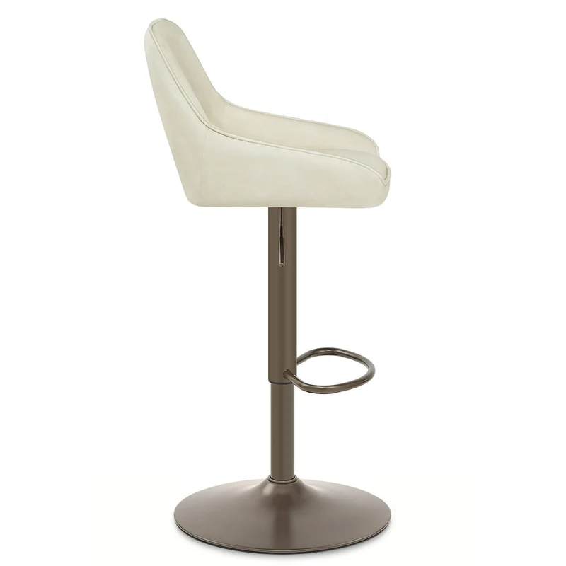 Tabouret de Bar Faux Cuir - Paris Crème