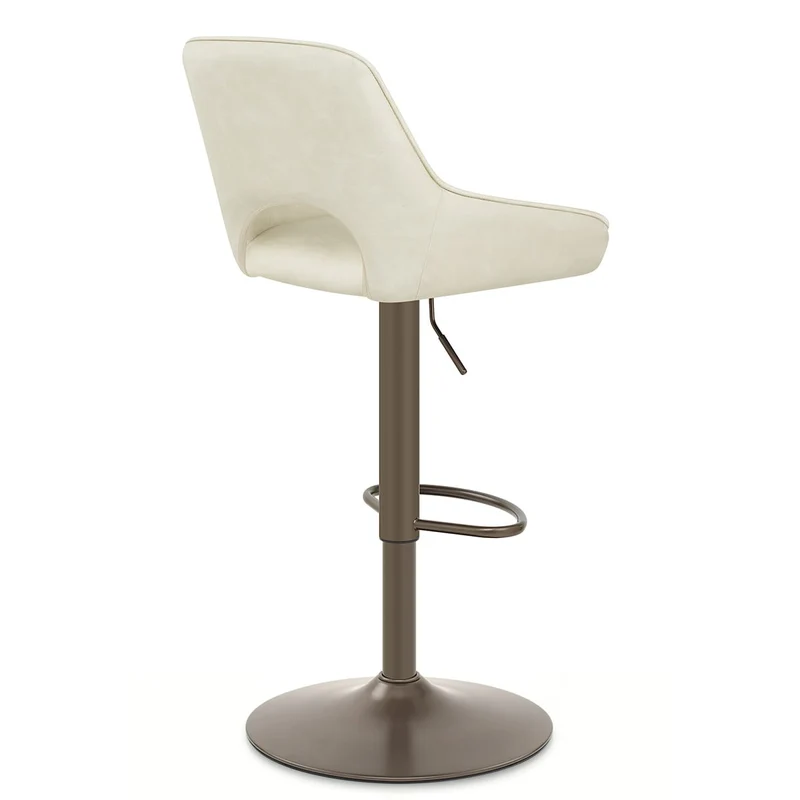 Tabouret de Bar Faux Cuir - Paris Crème