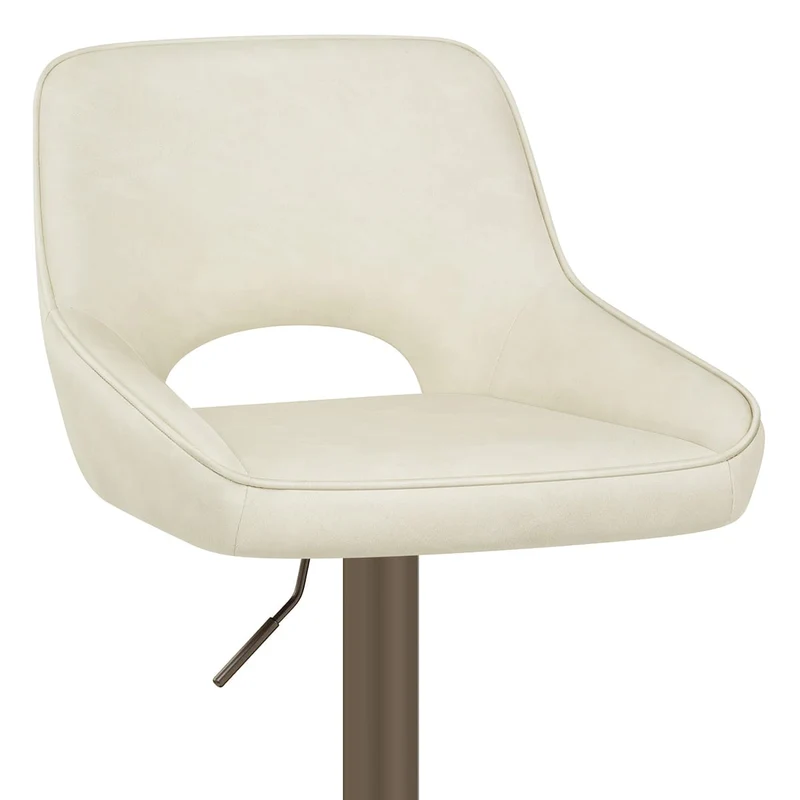 Tabouret de Bar Faux Cuir - Paris Crème