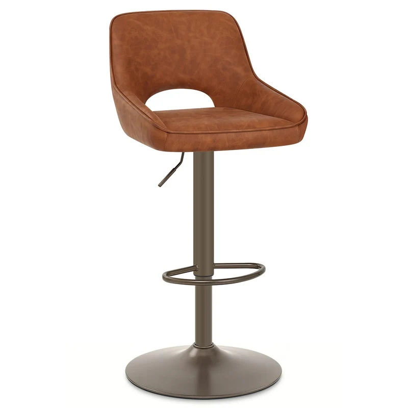 Tabouret de Bar Faux Cuir - Paris Marron