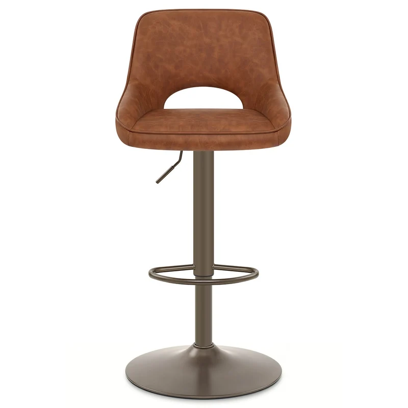 Tabouret de Bar Faux Cuir - Paris Marron