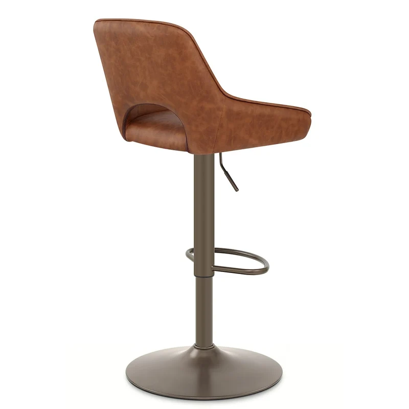 Tabouret de Bar Faux Cuir - Paris Marron