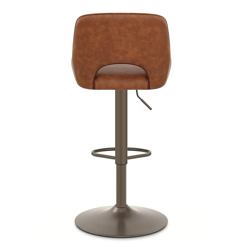 Tabouret de Bar Faux Cuir - Paris Marron