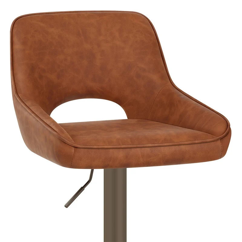 Tabouret de Bar Faux Cuir - Paris Marron
