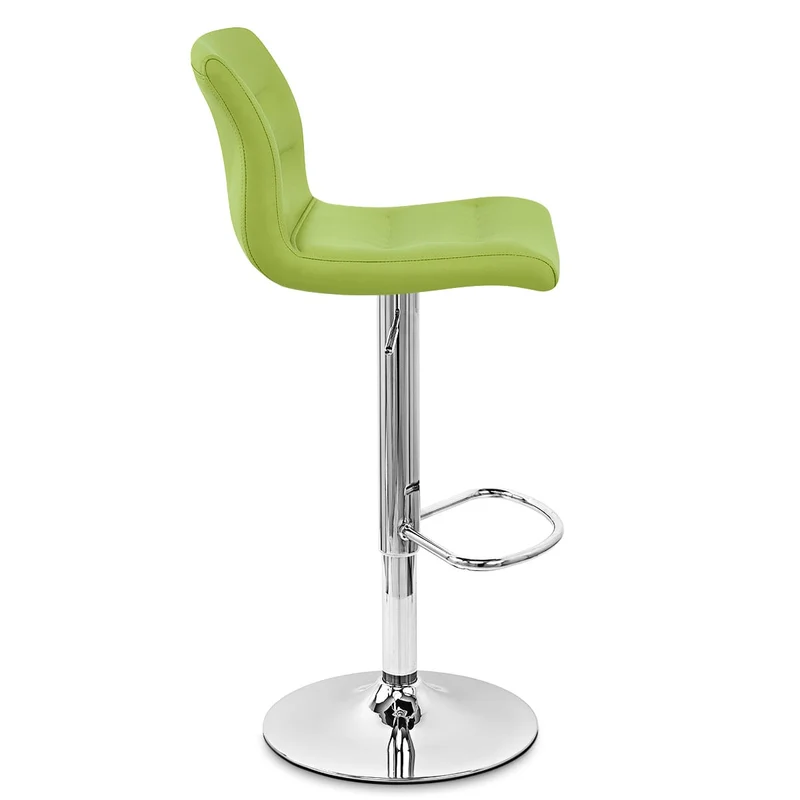 Chaise de Bar Faux Cuir Chrome - Paradis Vert