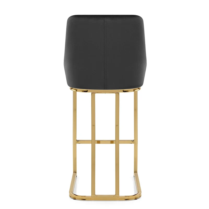 Tabouret de Bar Velours - Paget Noir