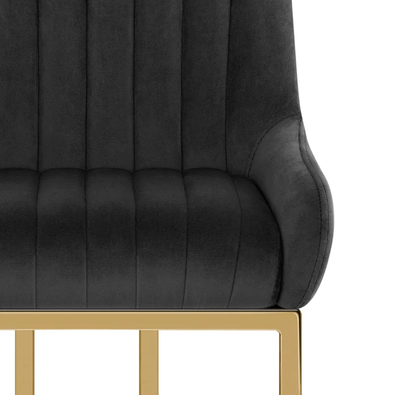 Tabouret de Bar Velours - Paget Noir