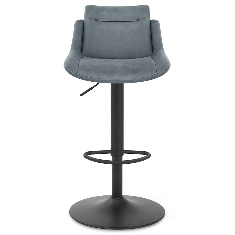 Tabouret de Bar Faux Cuir - Pablo Bleu