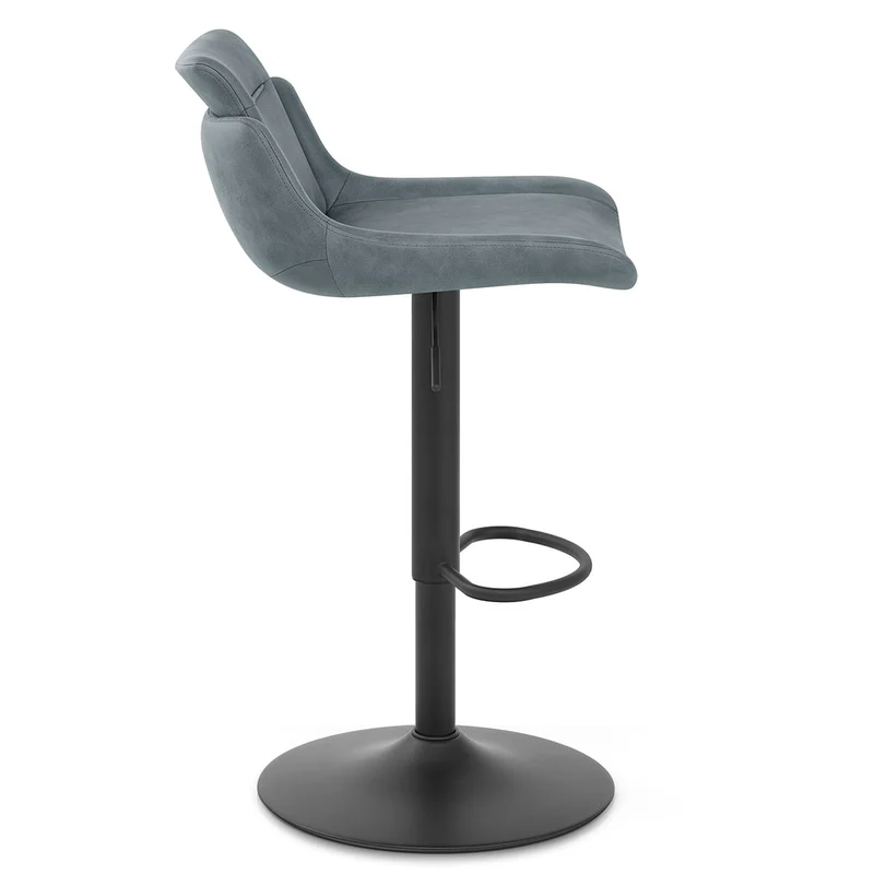 Tabouret de Bar Faux Cuir - Pablo Bleu