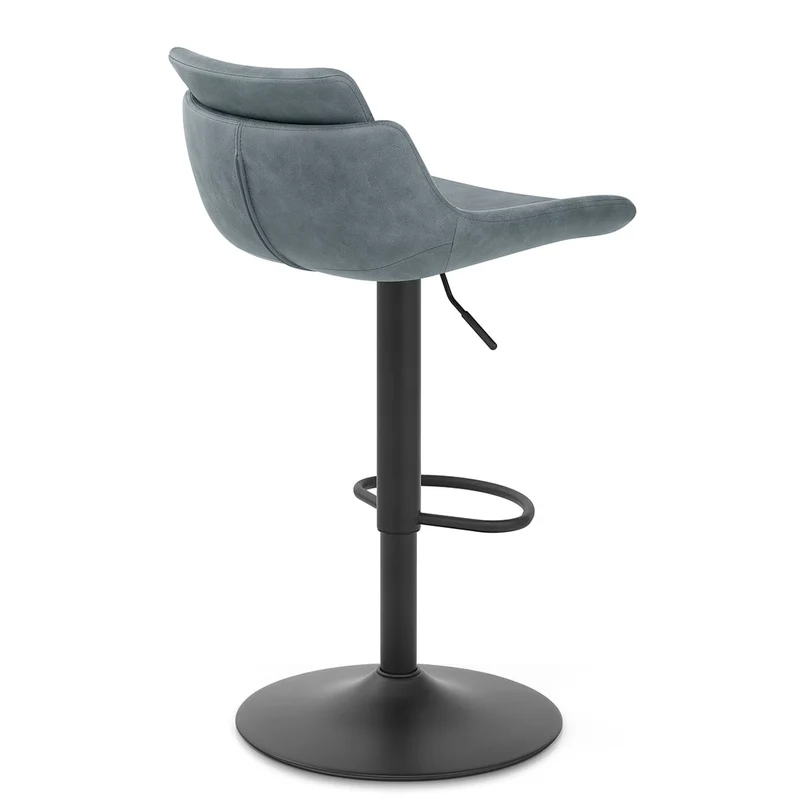 Tabouret de Bar Faux Cuir - Pablo Bleu