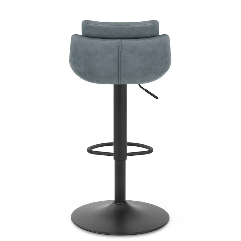 Tabouret de Bar Faux Cuir - Pablo Bleu
