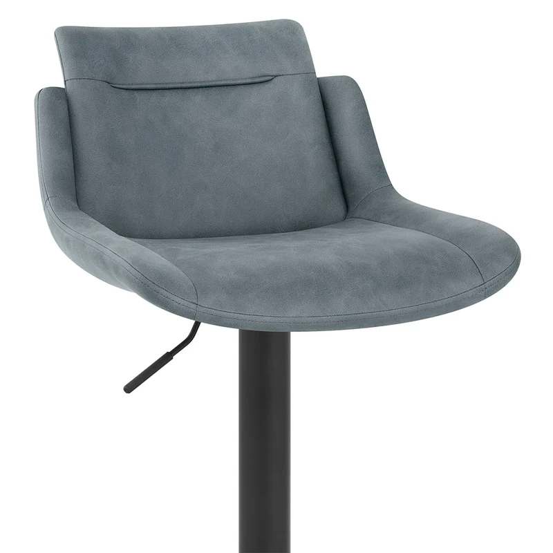 Tabouret de Bar Faux Cuir - Pablo Bleu