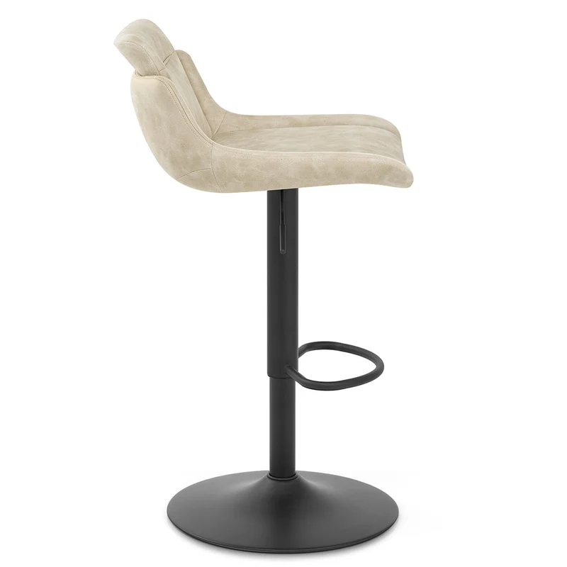 Tabouret de Bar Faux Cuir - Pablo Crème