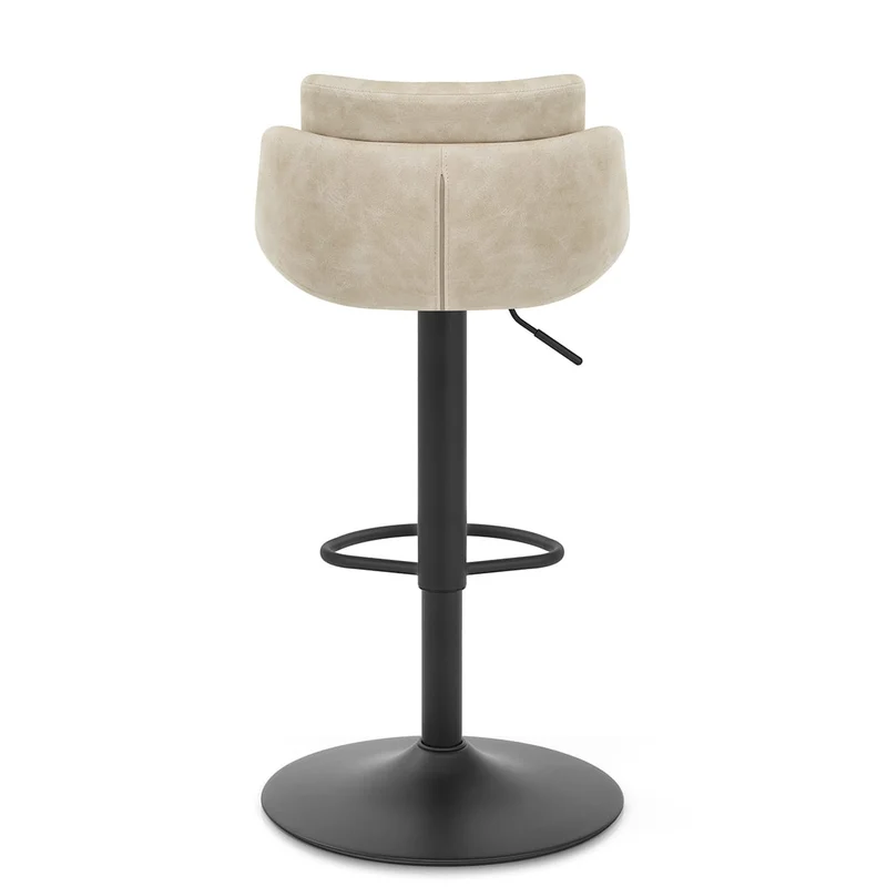 Tabouret de Bar Faux Cuir - Pablo Crème