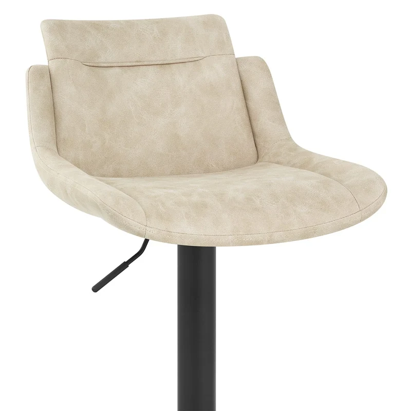 Tabouret de Bar Faux Cuir - Pablo Crème