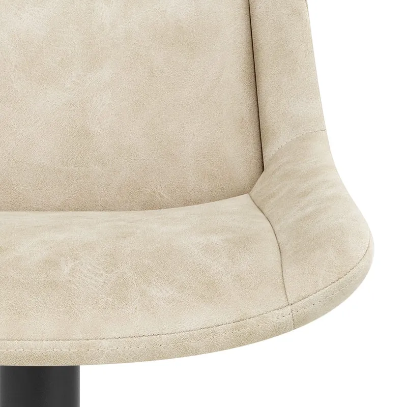 Tabouret de Bar Faux Cuir - Pablo Crème