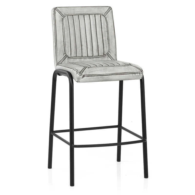 Tabouret de Bar Faux Cuir - Osprey Blanc