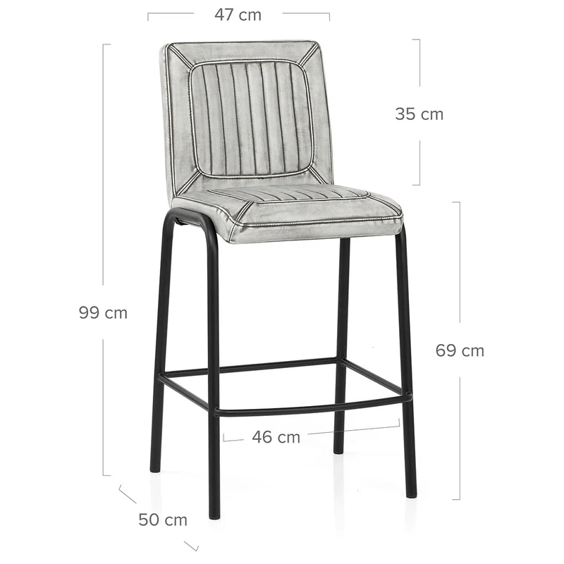 Tabouret de Bar Faux Cuir - Osprey Blanc