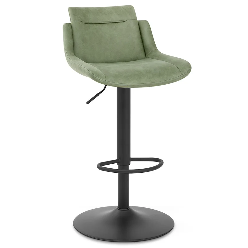 Tabouret de Bar Faux Cuir - Pablo Vert