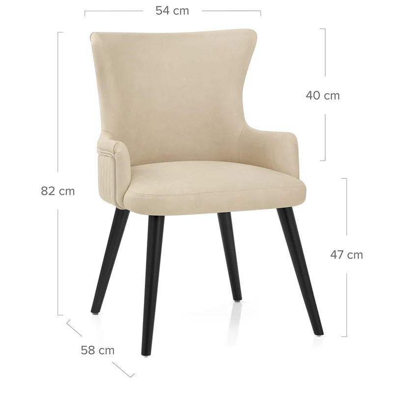 Chaise Faux Cuir - Diablo Crème