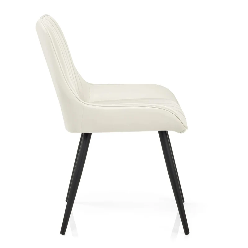Chaise Faux Cuir - Mustang Crème