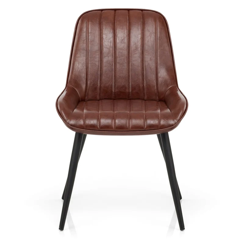 Chaise Faux Cuir - Mustang Marron
