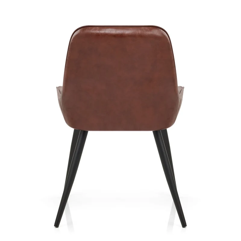 Chaise Faux Cuir - Mustang Marron