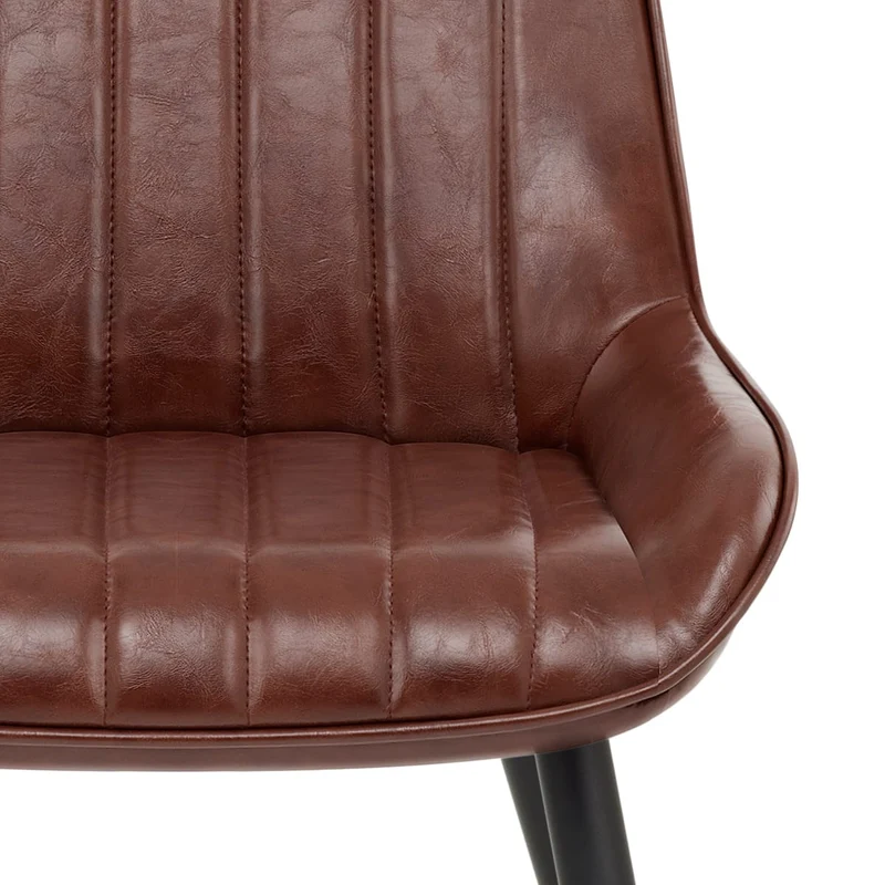 Chaise Faux Cuir - Mustang Marron