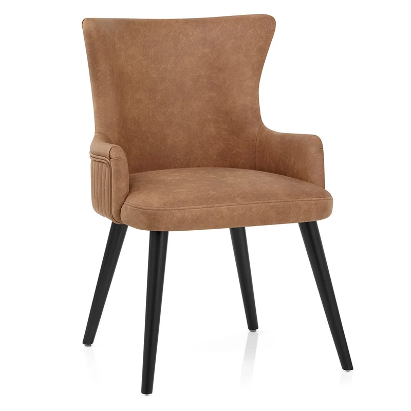 Chaise Faux Cuir - Diablo Marron