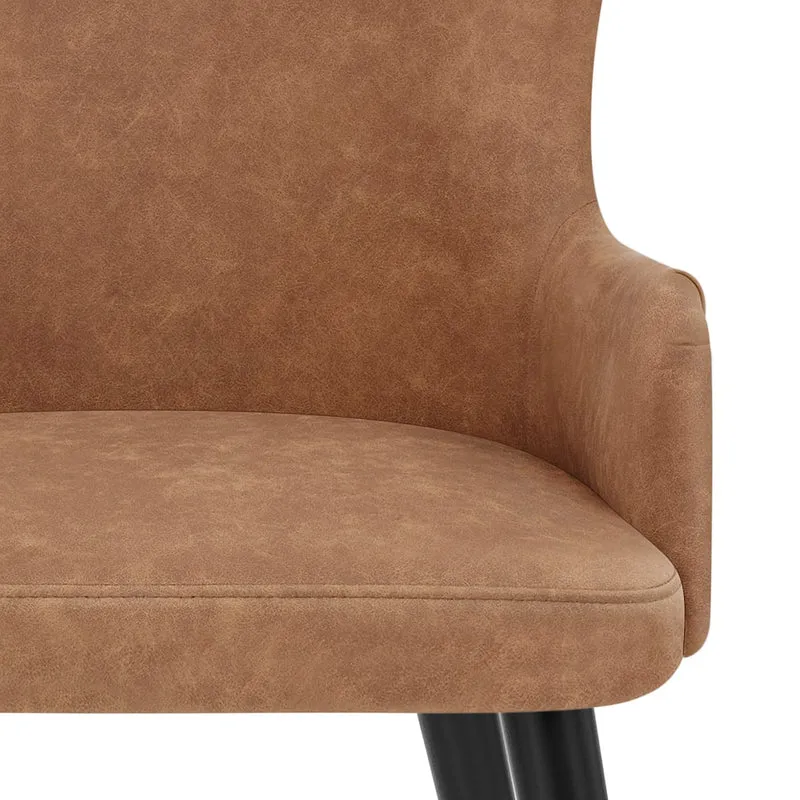 Chaise Faux Cuir - Diablo Marron