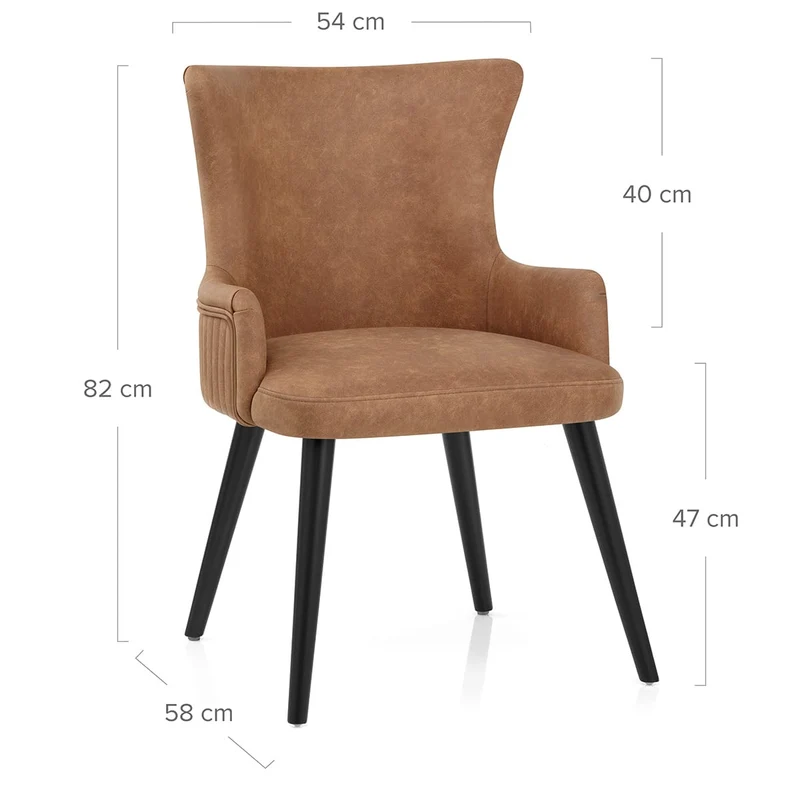 Chaise Faux Cuir - Diablo Marron