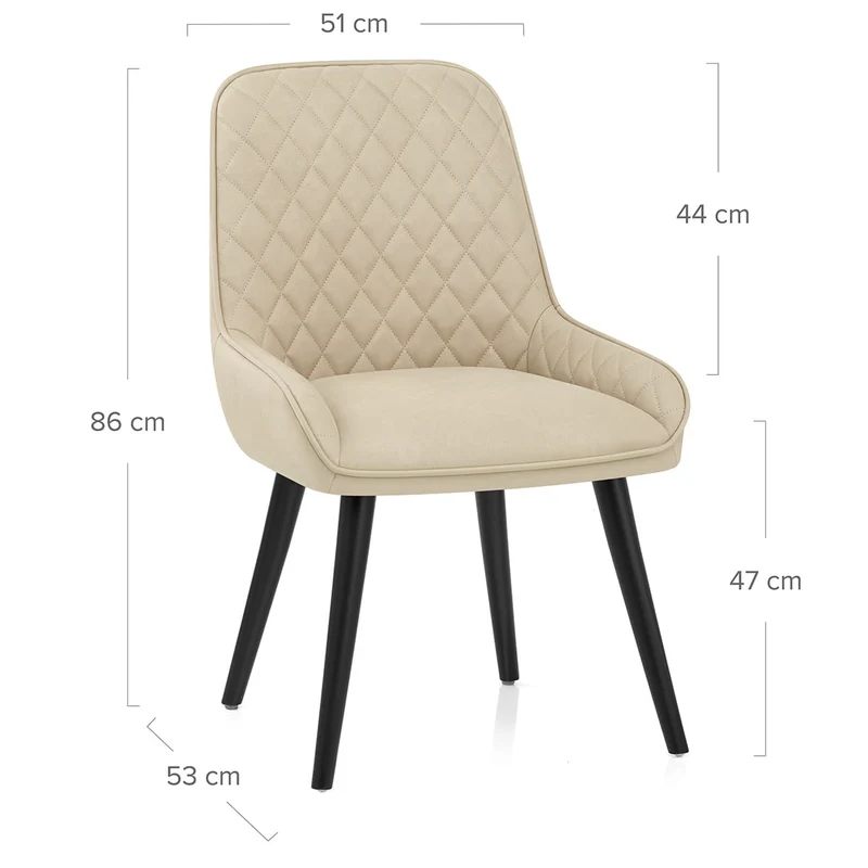 Chaise Faux Cuir - Azure Crème