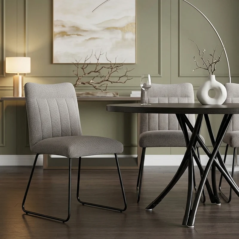 Chaise Tissu - Milo Taupe