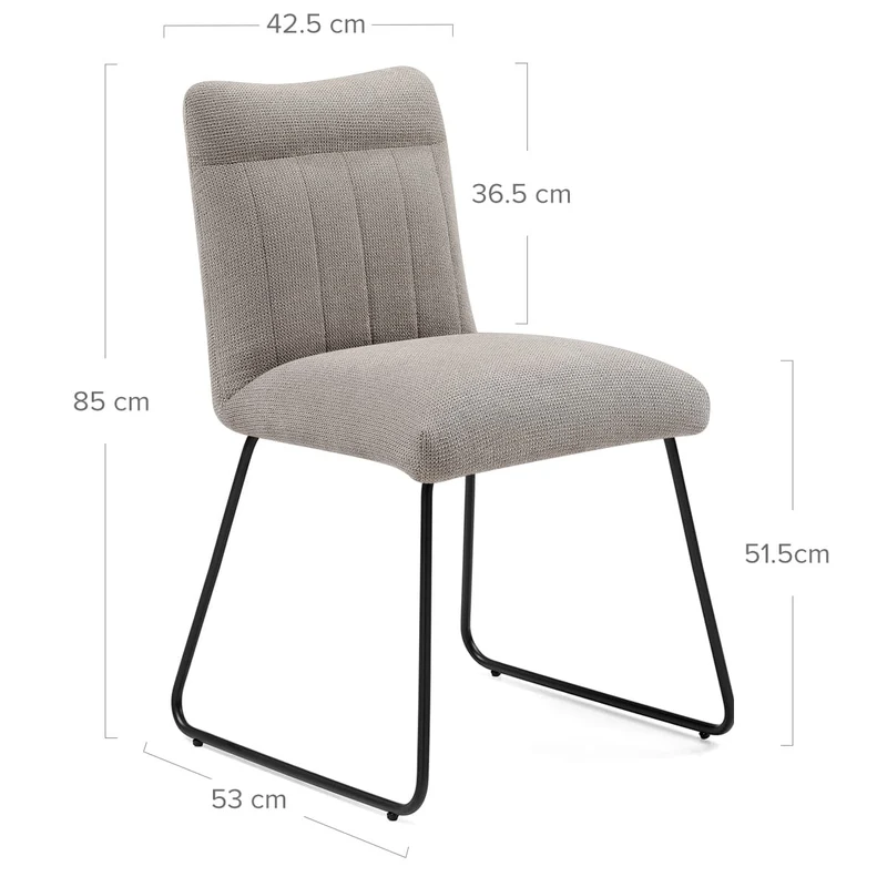 Chaise Tissu - Milo Taupe