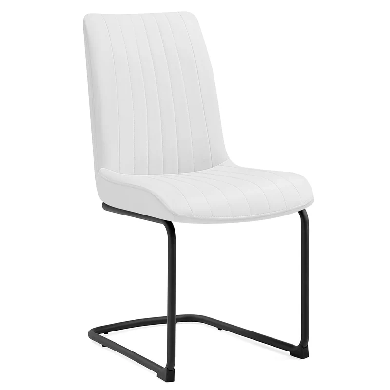 Chaise Faux Cuir - Adele Blanc