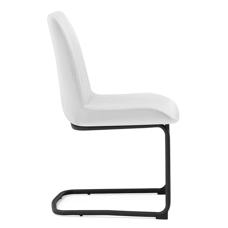 Chaise Faux Cuir - Adele Blanc