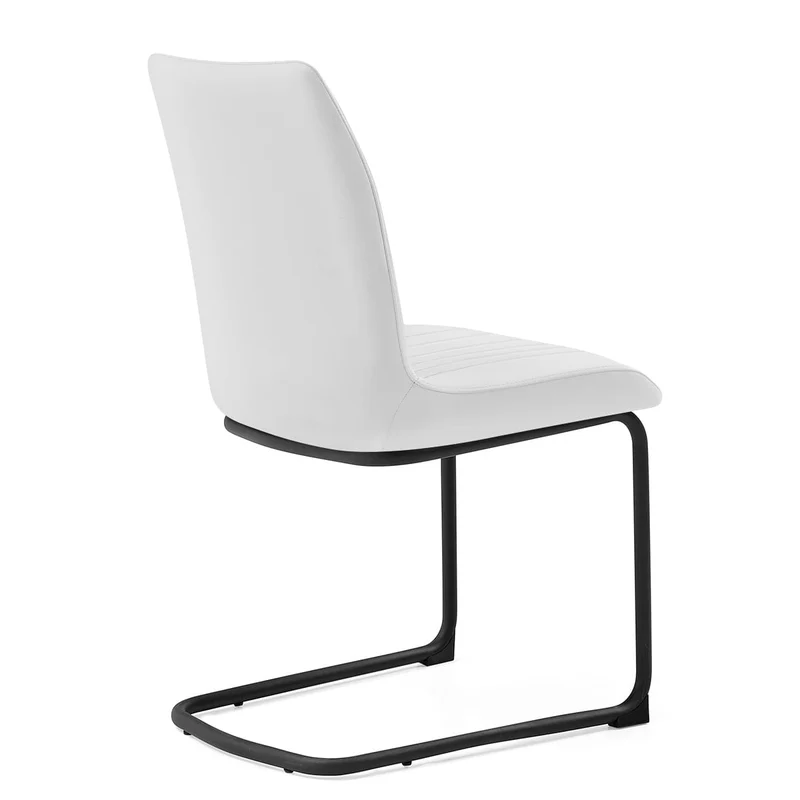 Chaise Faux Cuir - Adele Blanc