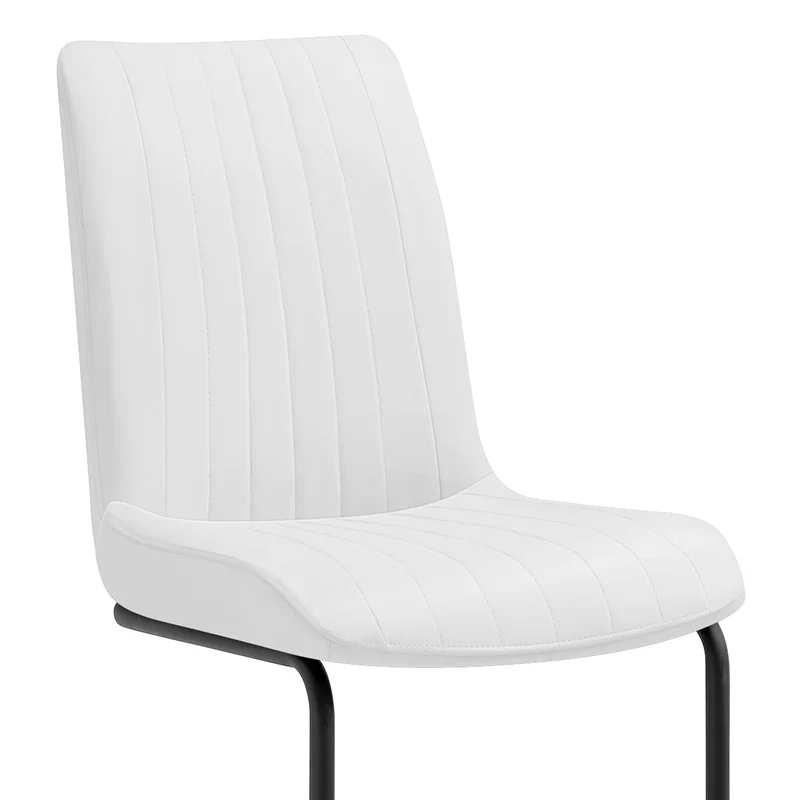 Chaise Faux Cuir - Adele Blanc