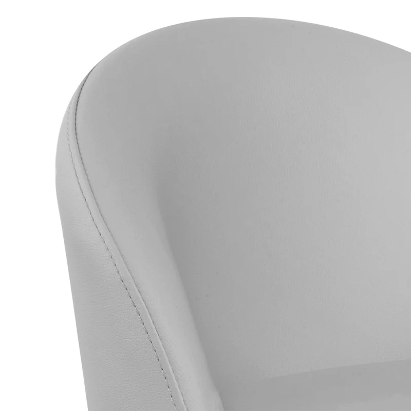 Chaise de Bar Faux Cuir Chrome - Mimi Gris