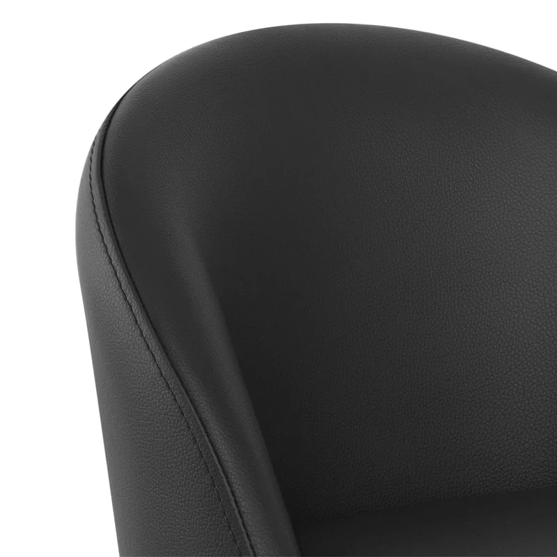 Chaise de Bar Faux Cuir Chrome - Mimi Noir