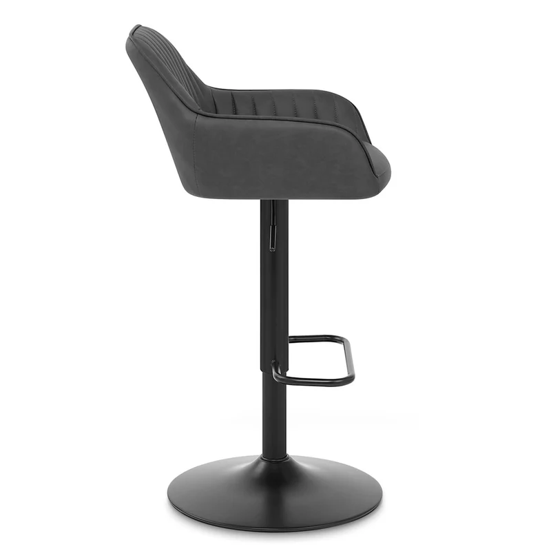 Tabouret de Bar Faux Cuir - Sol Gris