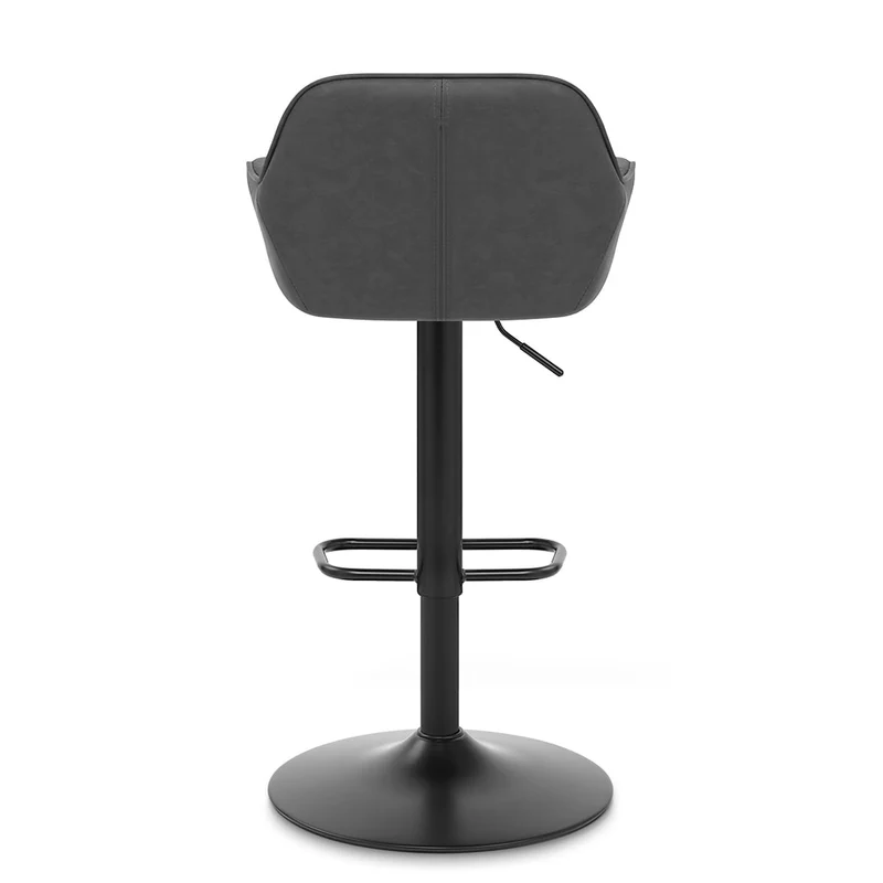 Tabouret de Bar Faux Cuir - Sol Gris